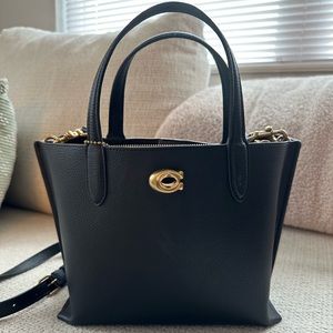 Coach black willow tote